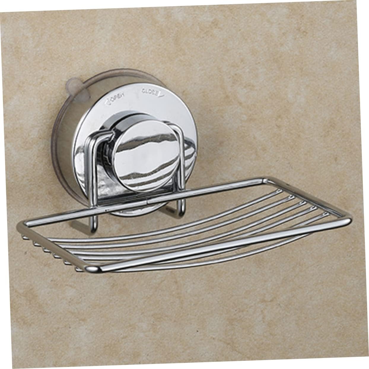 Modern Stainless Steel Soap Holder Suction Cup Wall Mount