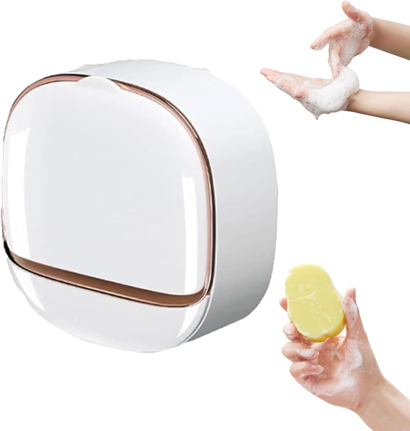 Luxury Soap Holder with Drain Tray and Flip Lid