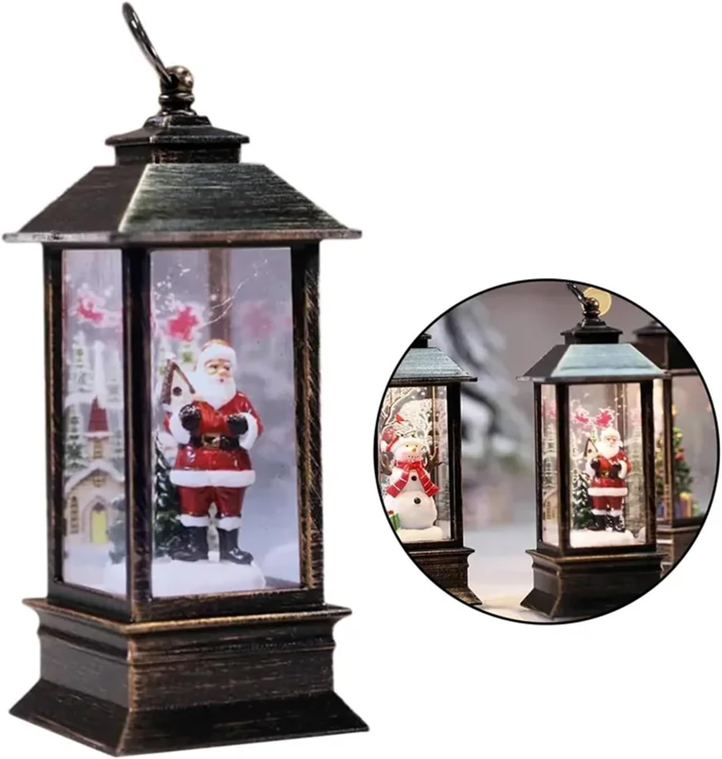 Christmas Glitter Lantern LED Glow Accent Light