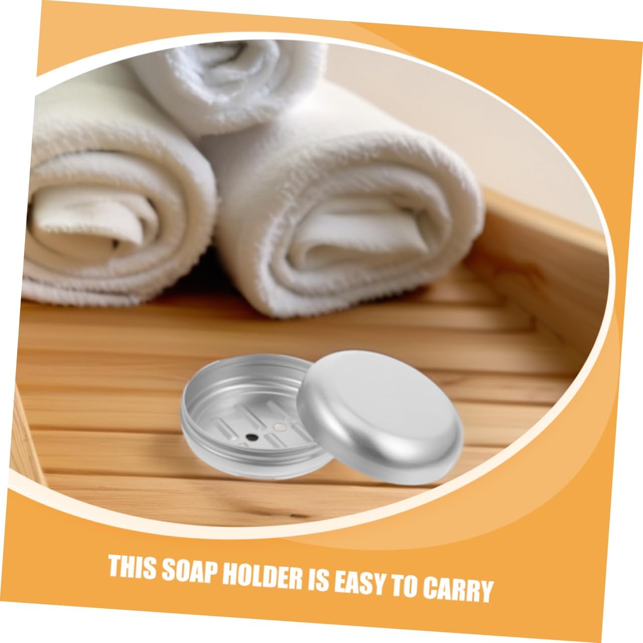 Space-Saving Round Aluminum Soap Dish Travel-Friendly Easy Maintenance