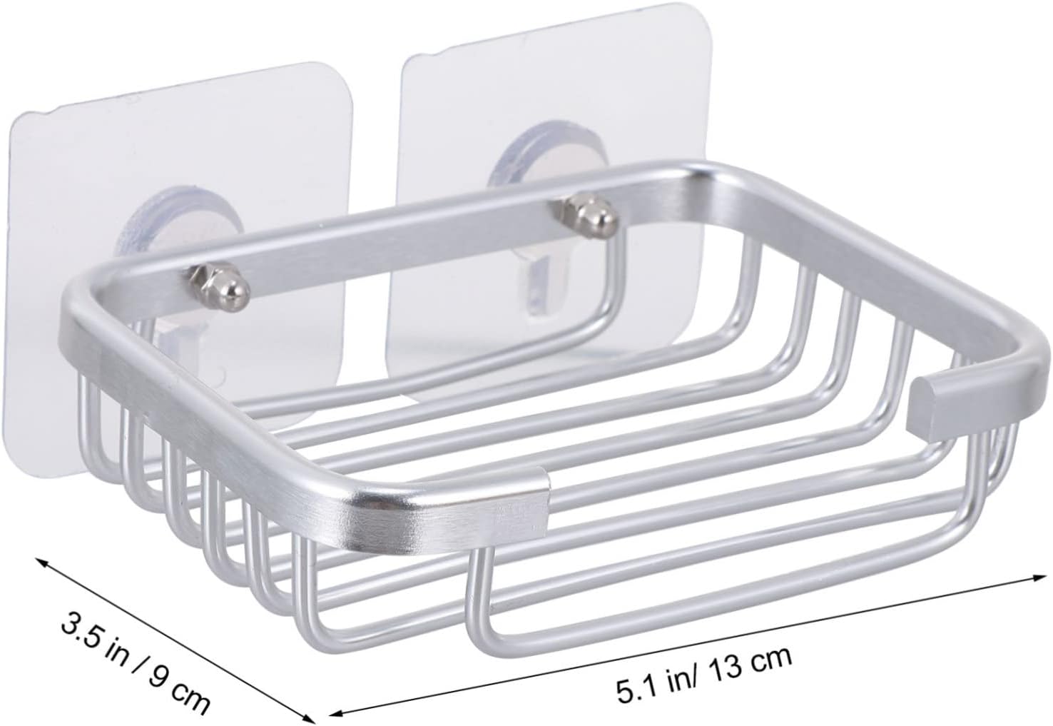 Yardenfun Self Draining Aluminum Soap Dish Holder for Bathroom