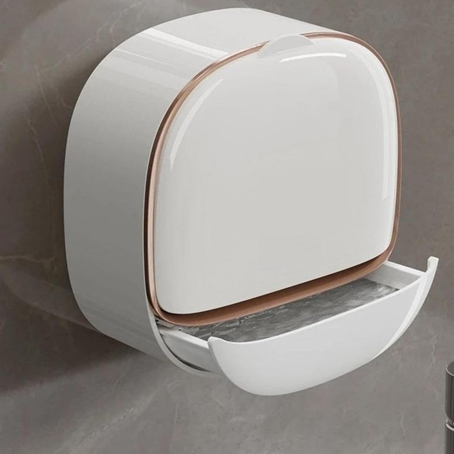 Travel Soap Dish Wall Mount Holder with Flip Lid 1