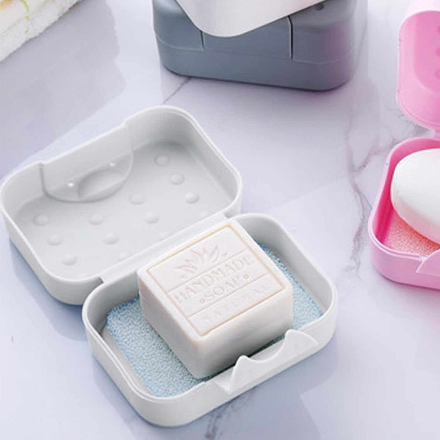 Leakproof Travel Soap Case with Lid and Drainage