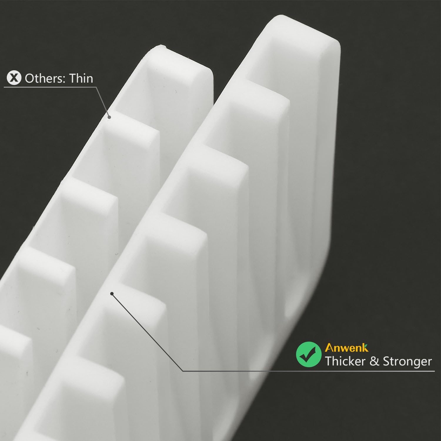 Anwenk Silicone Shower Soap Dish - Flexible Waterfall Drainage 1 Pack