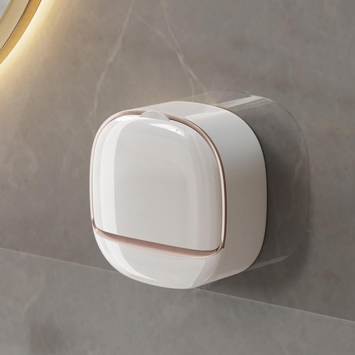 BILIKEYU Wall Mount Soap Dish Holder - Silver No Drilling Multi-Purpose