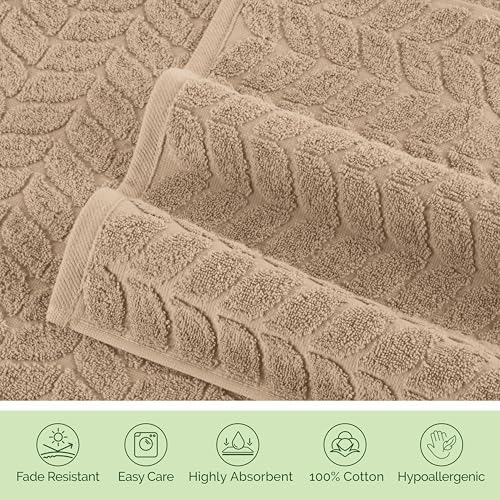Elegant Comfort 6-Piece Turkish Cotton Towel Set - Taupe