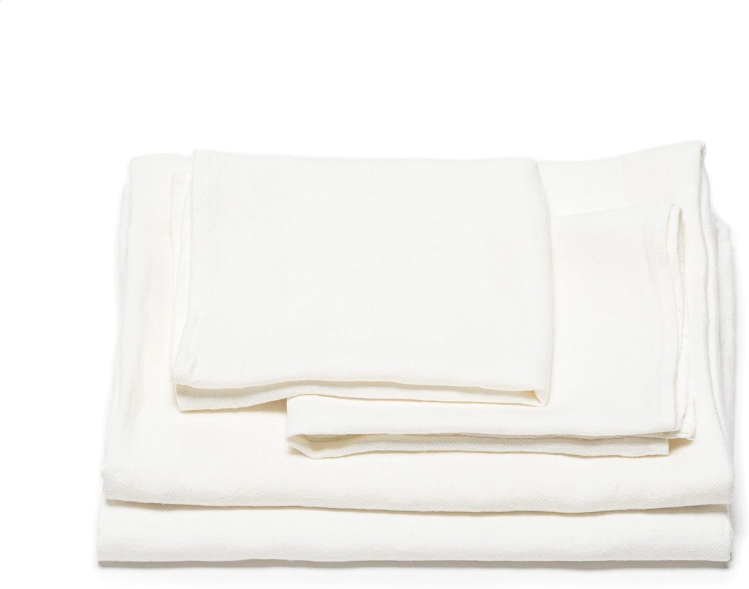 LinenMe 02582 Towel Set 2 Bath Towels and 2 Hand Towels White