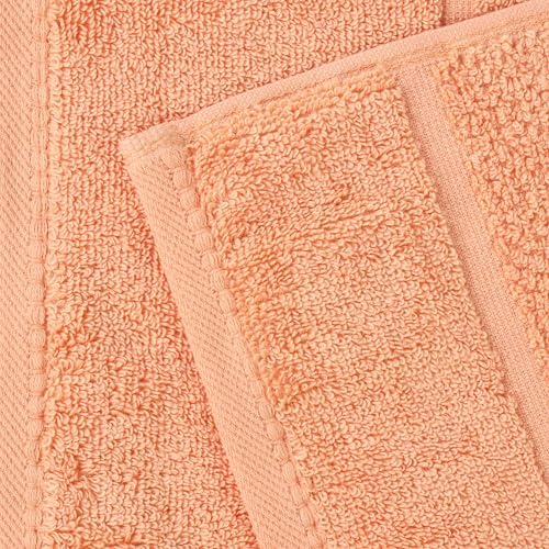 Superior Mile Smart Twist Viscose Cotton Blend Towels Set of 6 Peach