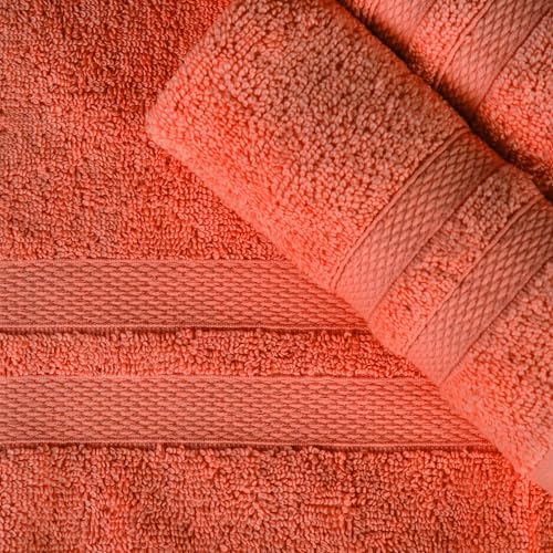 Superior Ultra-Soft 3-Piece Cotton Towel Set - Tangerine