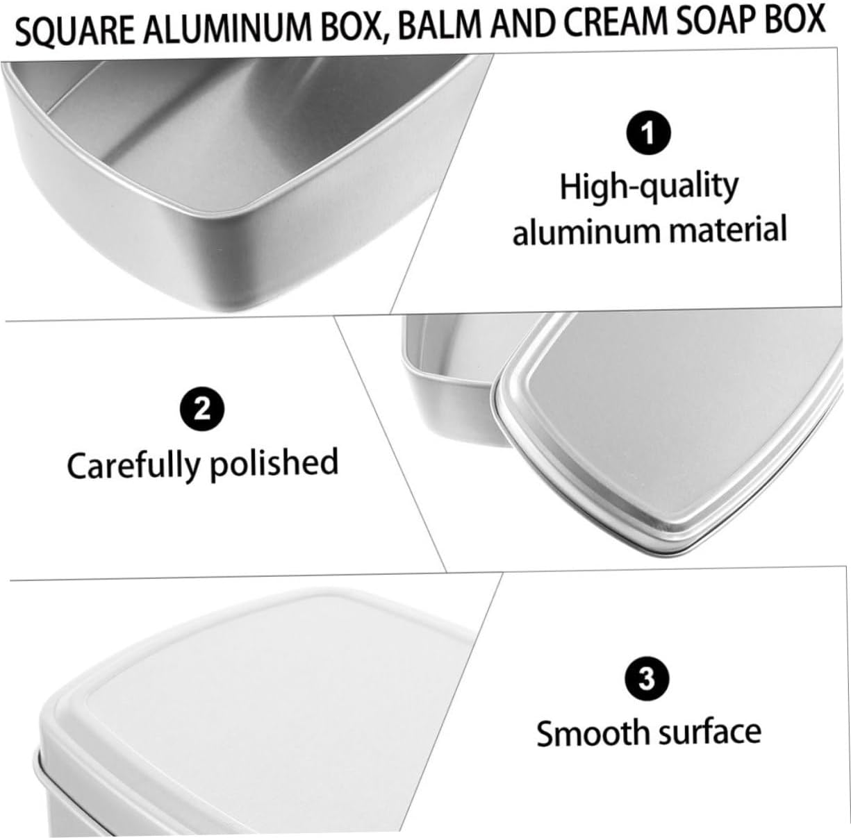 HOMSFOU 4Pcs Durable Aluminum Soap Holders