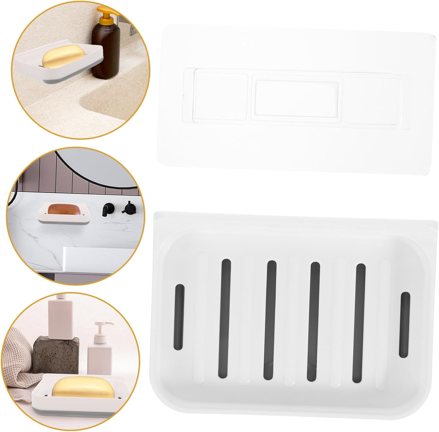 PRETYZOOM Wall Mounted Soap Dish with Drainage