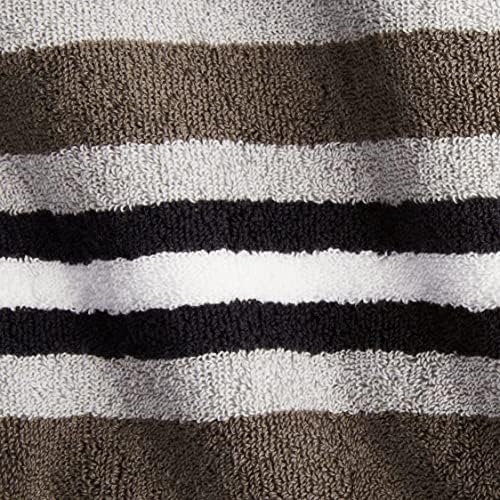Superior Luxurious Stripes Bath Sheet Set Charcoal