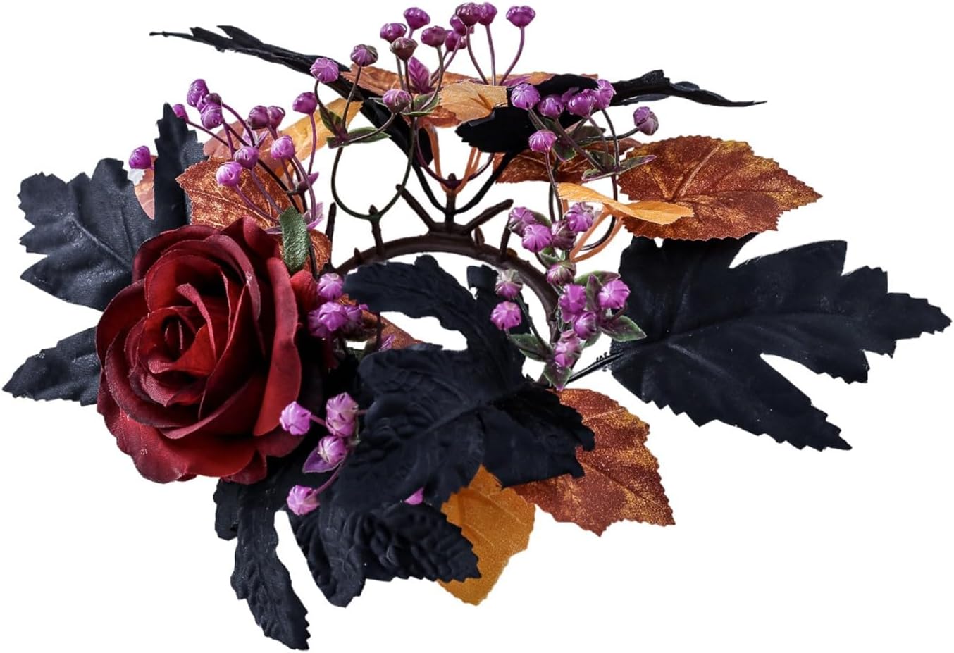 VIVIANYO HD Halloween Candle Wreath Red