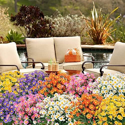 GaRcan Artificial Daisies Flowers UV Resistant Outdoor Decor 1