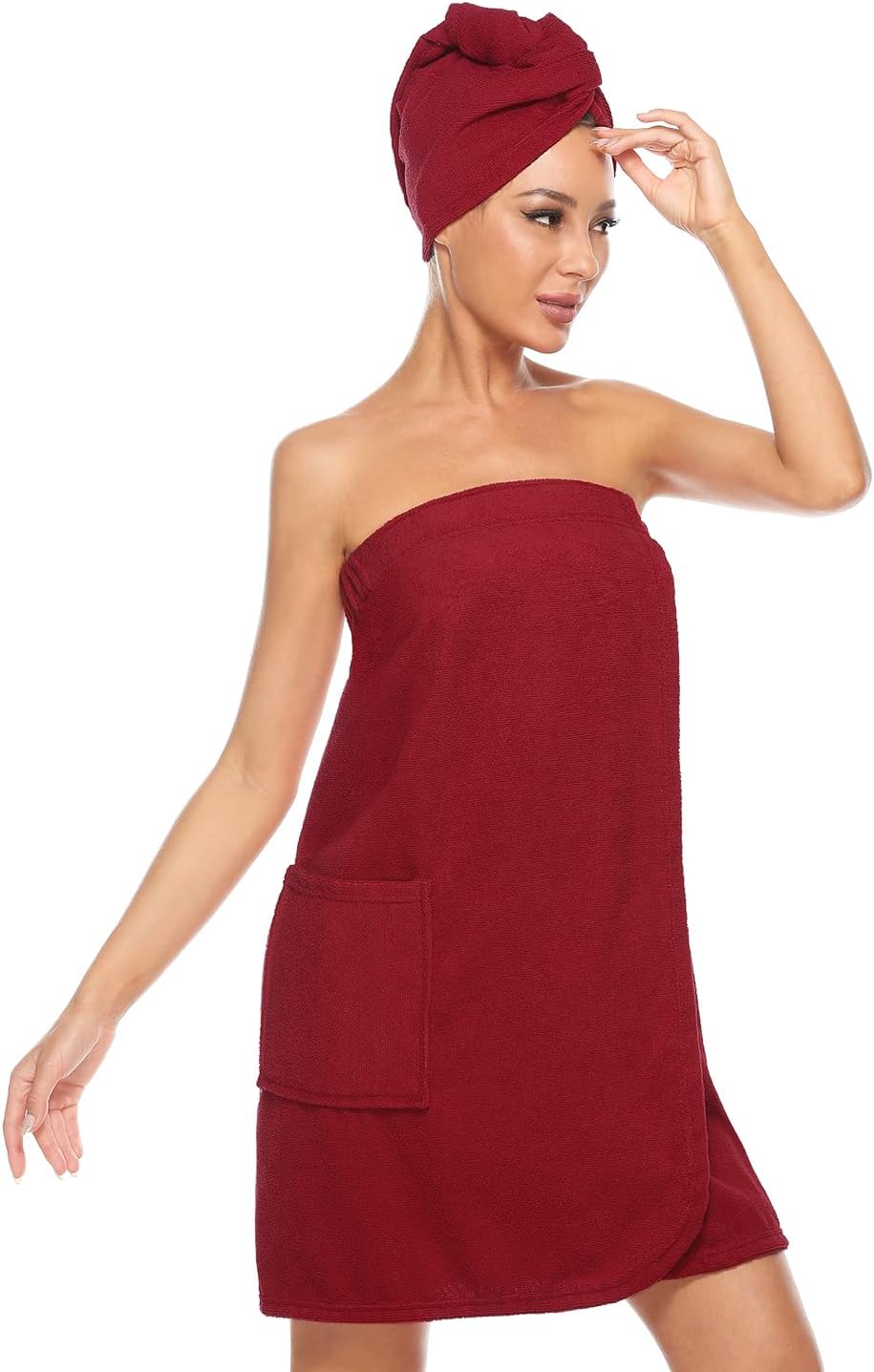 Orrpally Women Adjustable Bathrobe with Velcro Closure