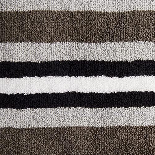 Superior Luxurious Stripes Bath Sheet Set Charcoal