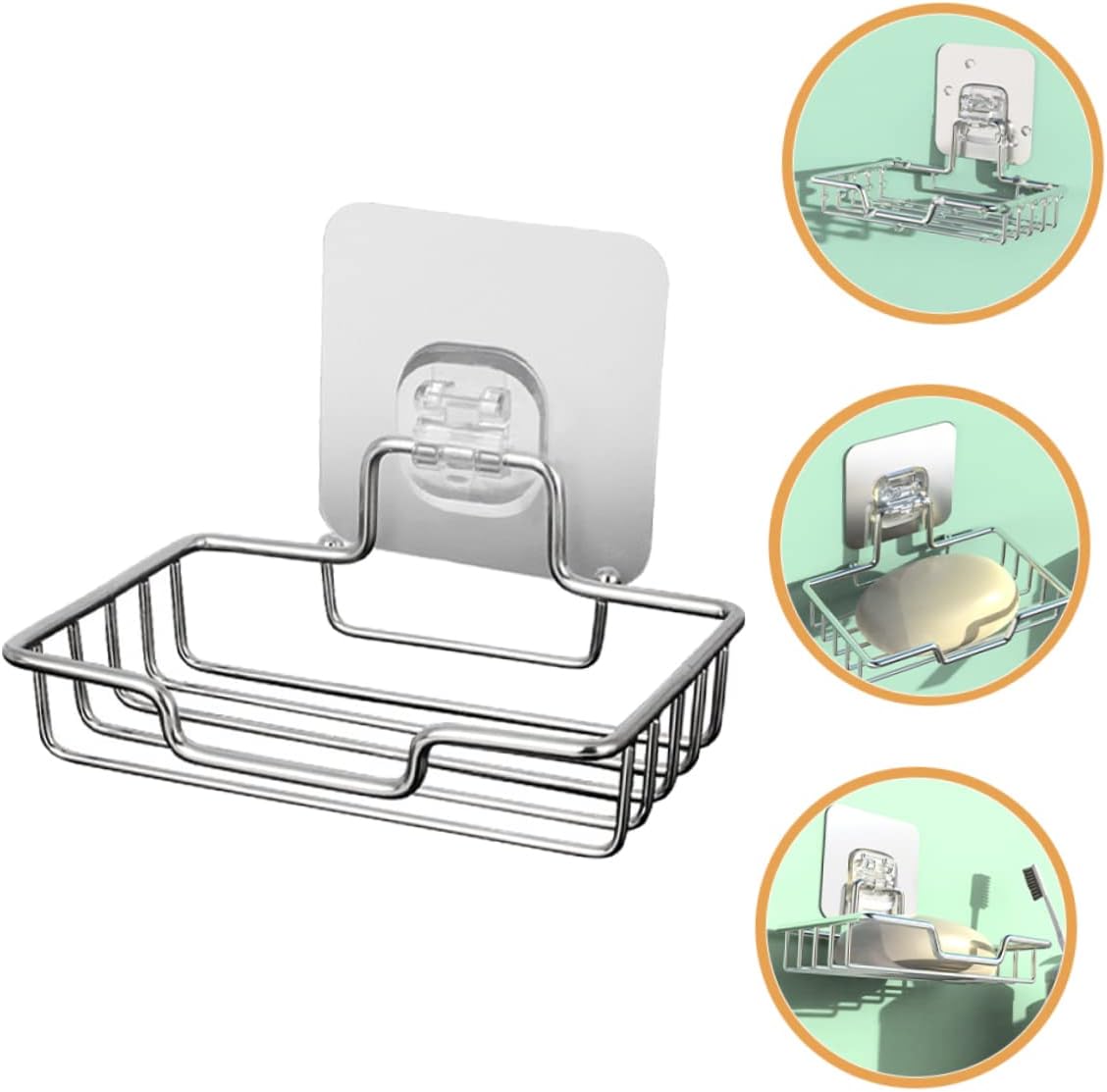 Alipis Stainless Steel Wall Mount Soap Holder for Shower and Sink