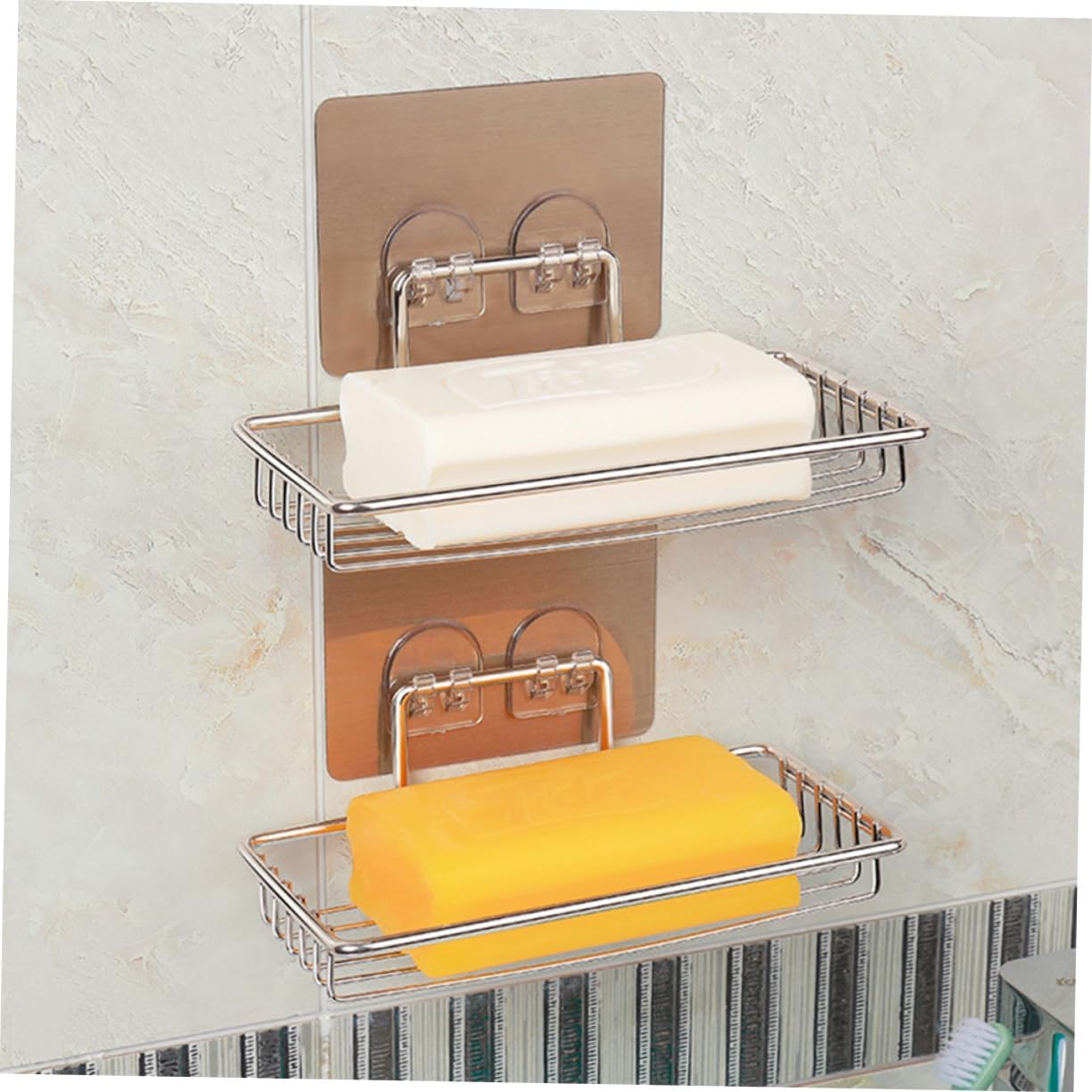 PRETYZOOM Wall Mounted Soap Holder Stainless Steel