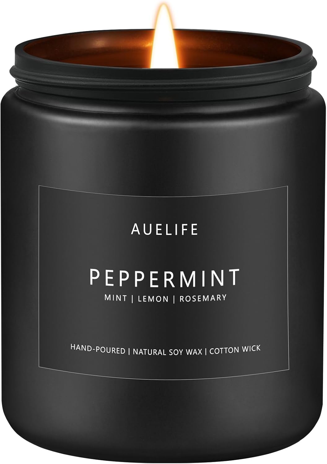 Peppermint Candle - 7oz Soy Wax Jar with Natural Mint Oil