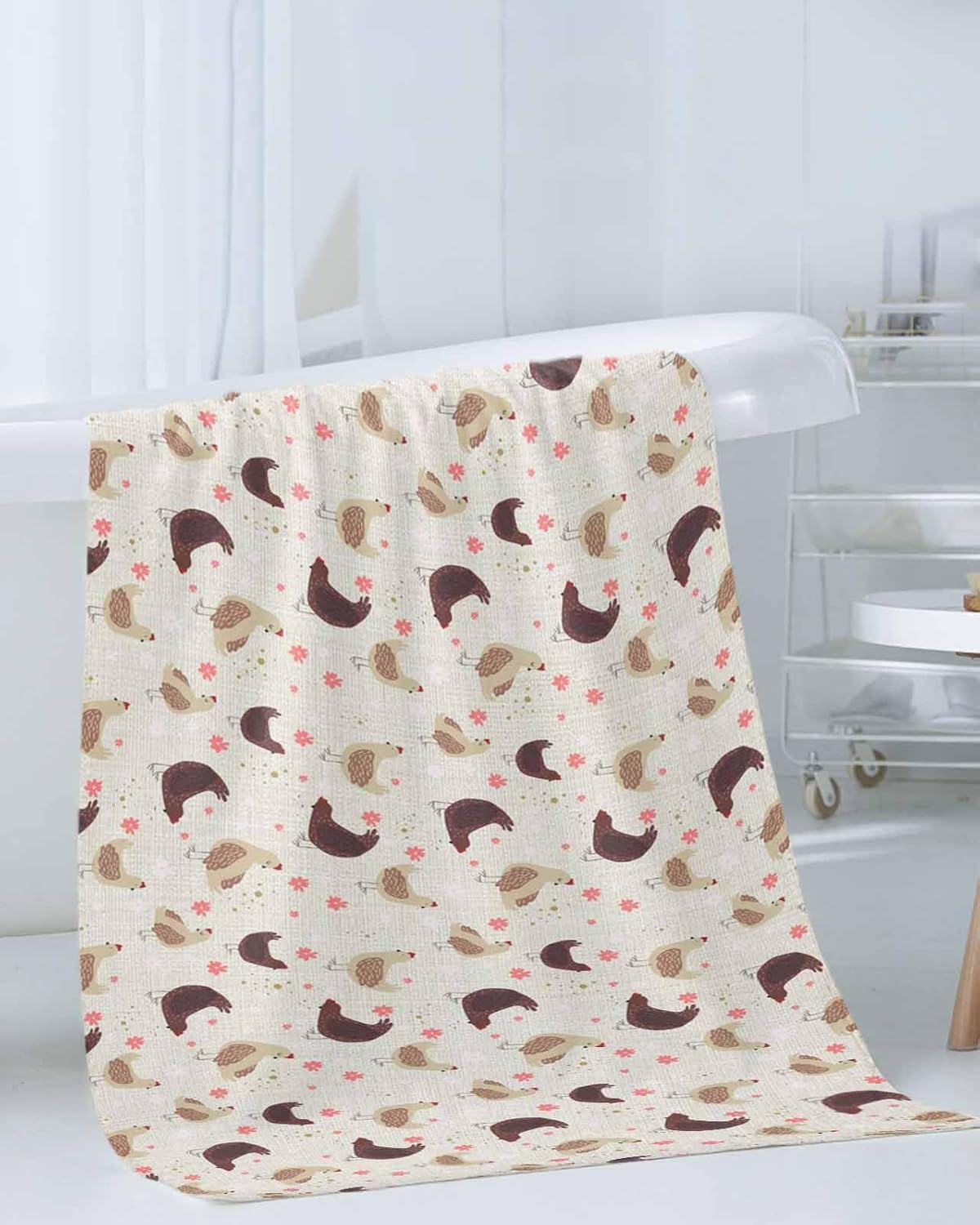 Chees D Zone Farm Chicken Bath Towel Set