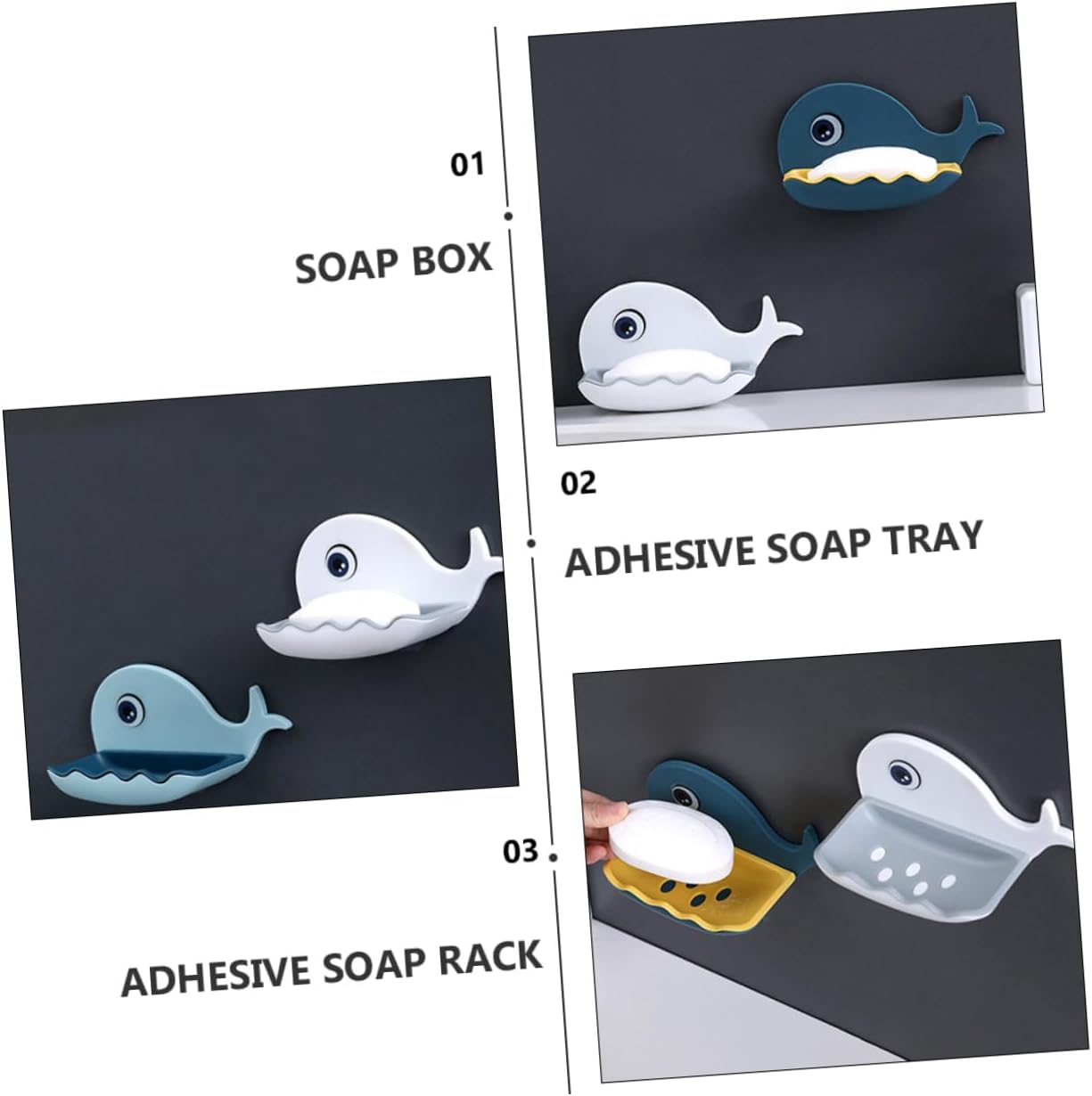 Homoyoyo Whale Design Wall Soap Holder
