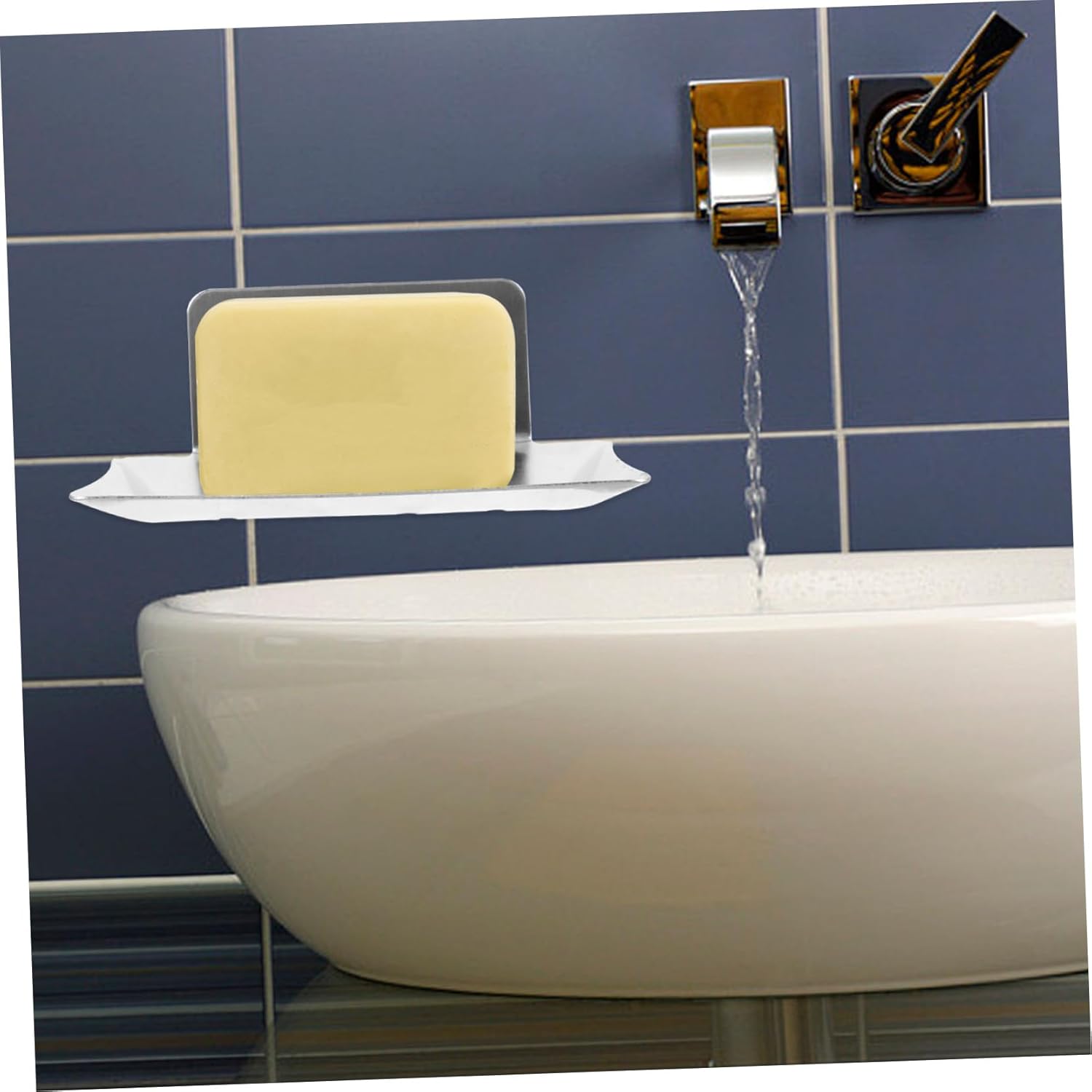 CONGARTENO Punch Wall Mount Soap Dish Silver Finish