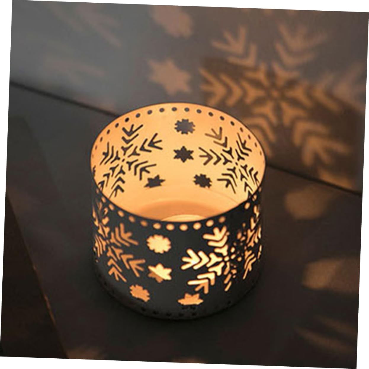 Iron Christmas Candleholder Snowflake Home Decor