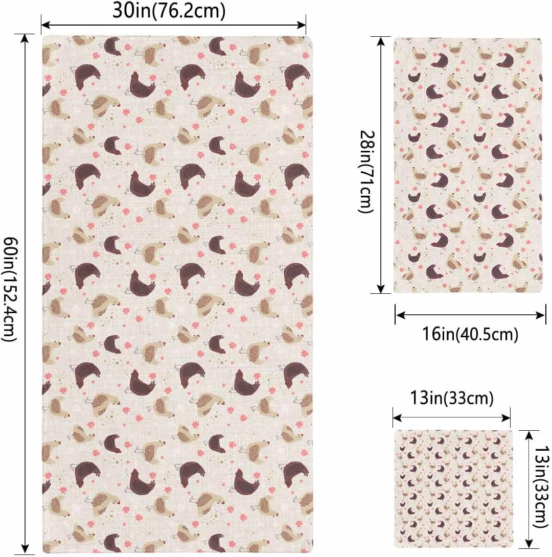 Chees D Zone Farm Chicken Bath Towel Set