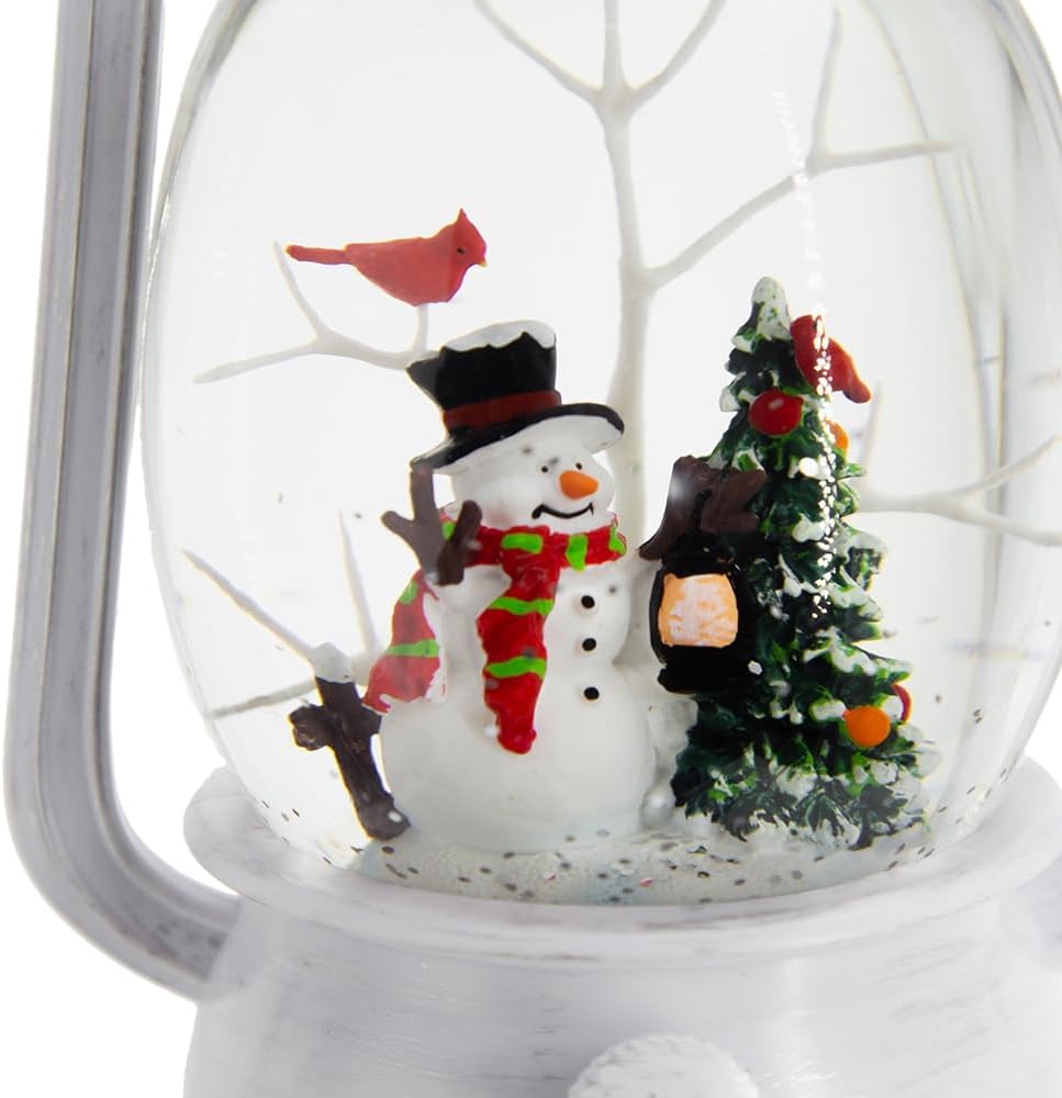Dyncan Festive LED Christmas Lantern with Snowman Tree 1