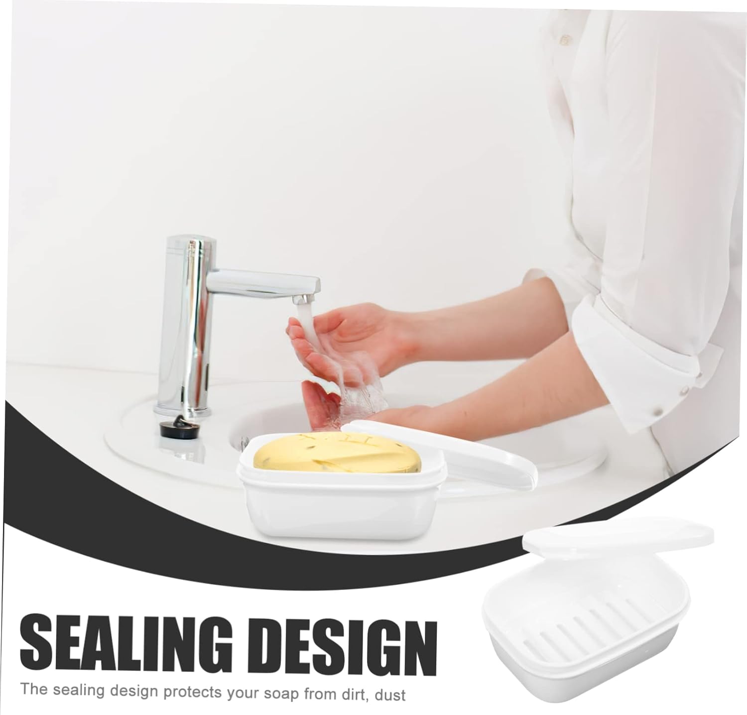 Alipis Compact Travel Soap Storage Box