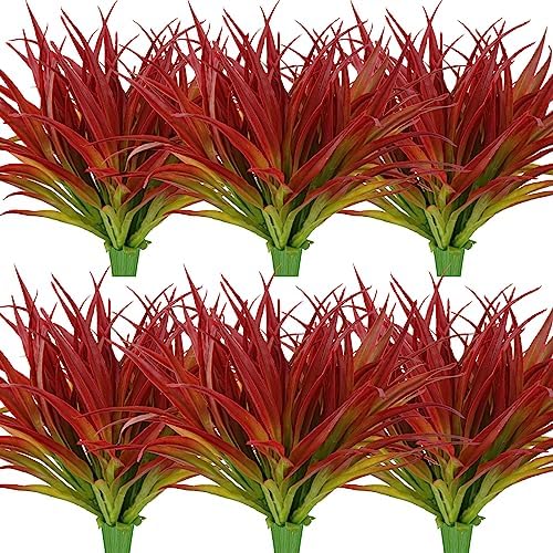 24Pcs Artificial Grass Plants for Home Garden Decor 1