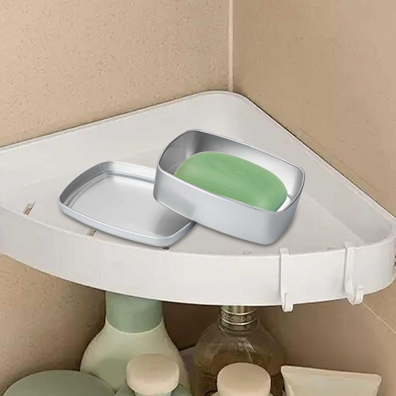 Annewi Soap Dish 150ml Bar Soap Container with Lid