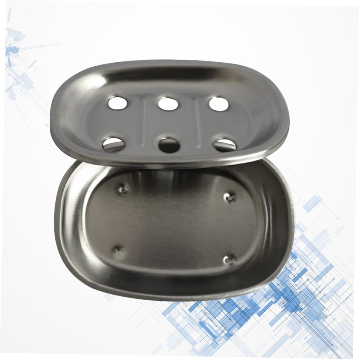 Anneome Stainless Steel Double Layer Soap Dish Holder Drainer