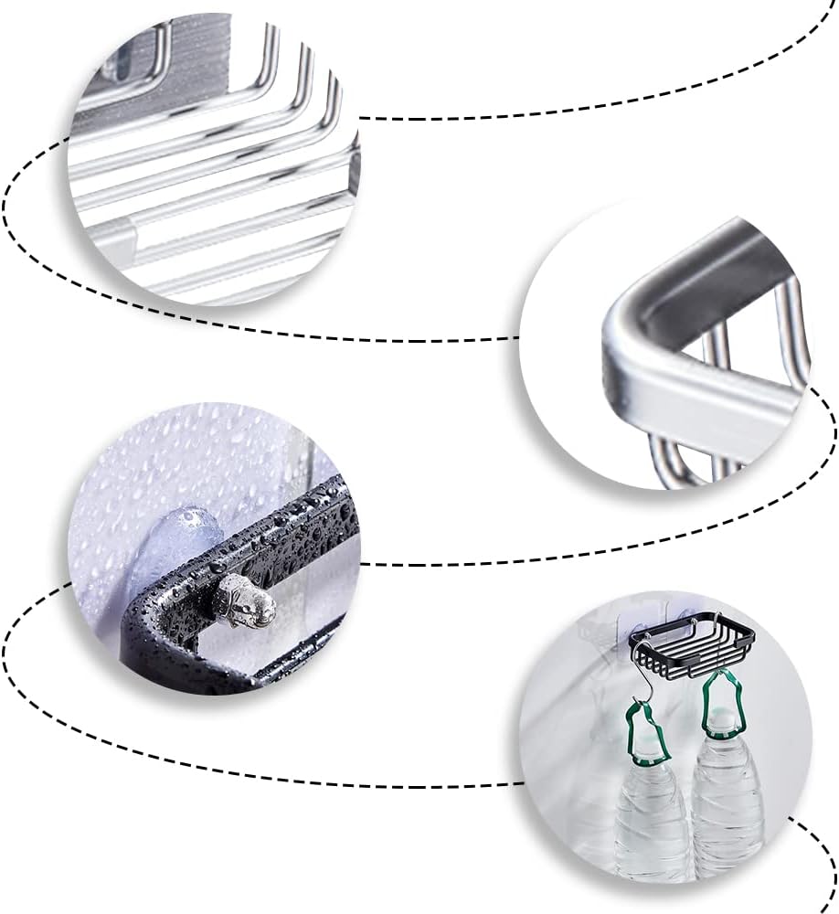 Self Adhesive Soap Holder for Bathroom Kitchen with Hollow Design