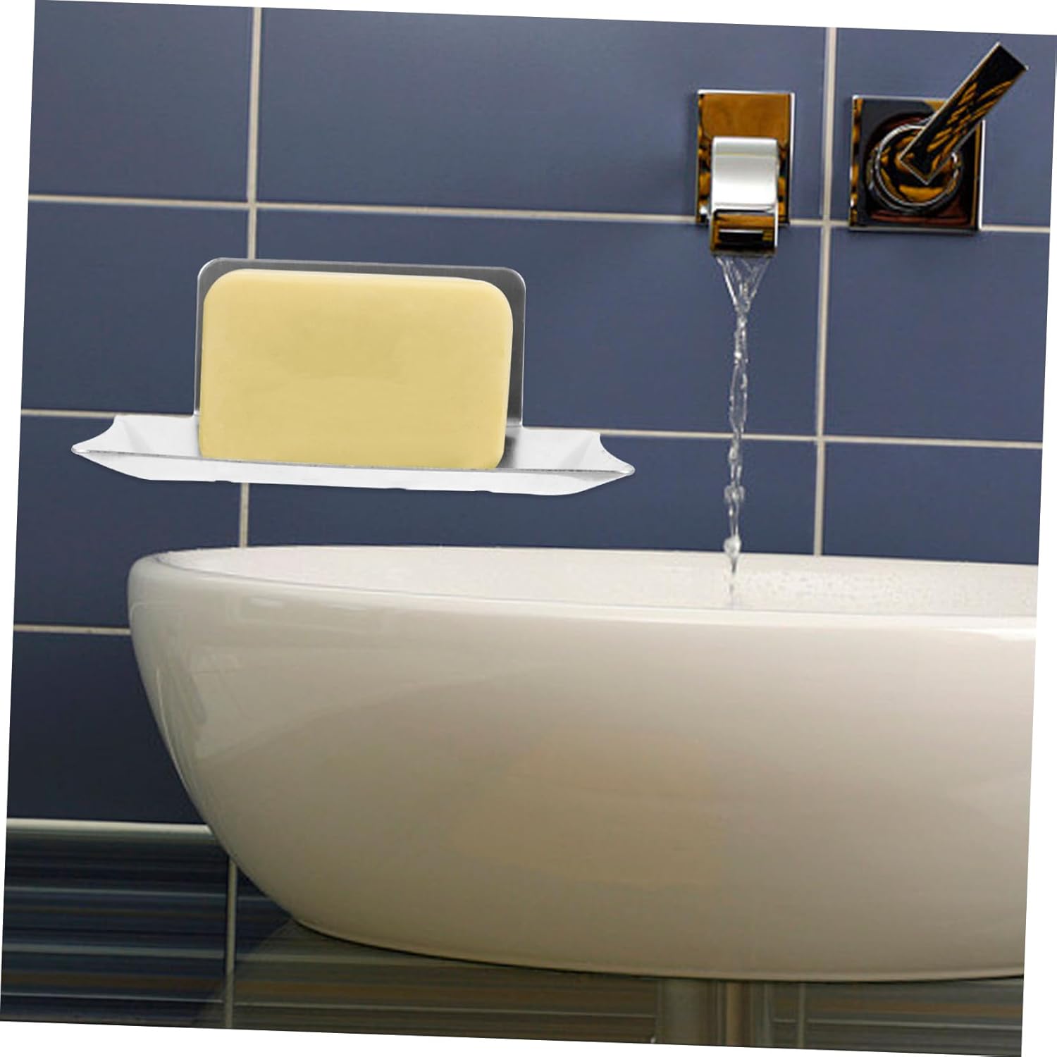 HOLIDYOYO Soap Dish Holder Wall Mount Rustproof Silver for Bathroom 1