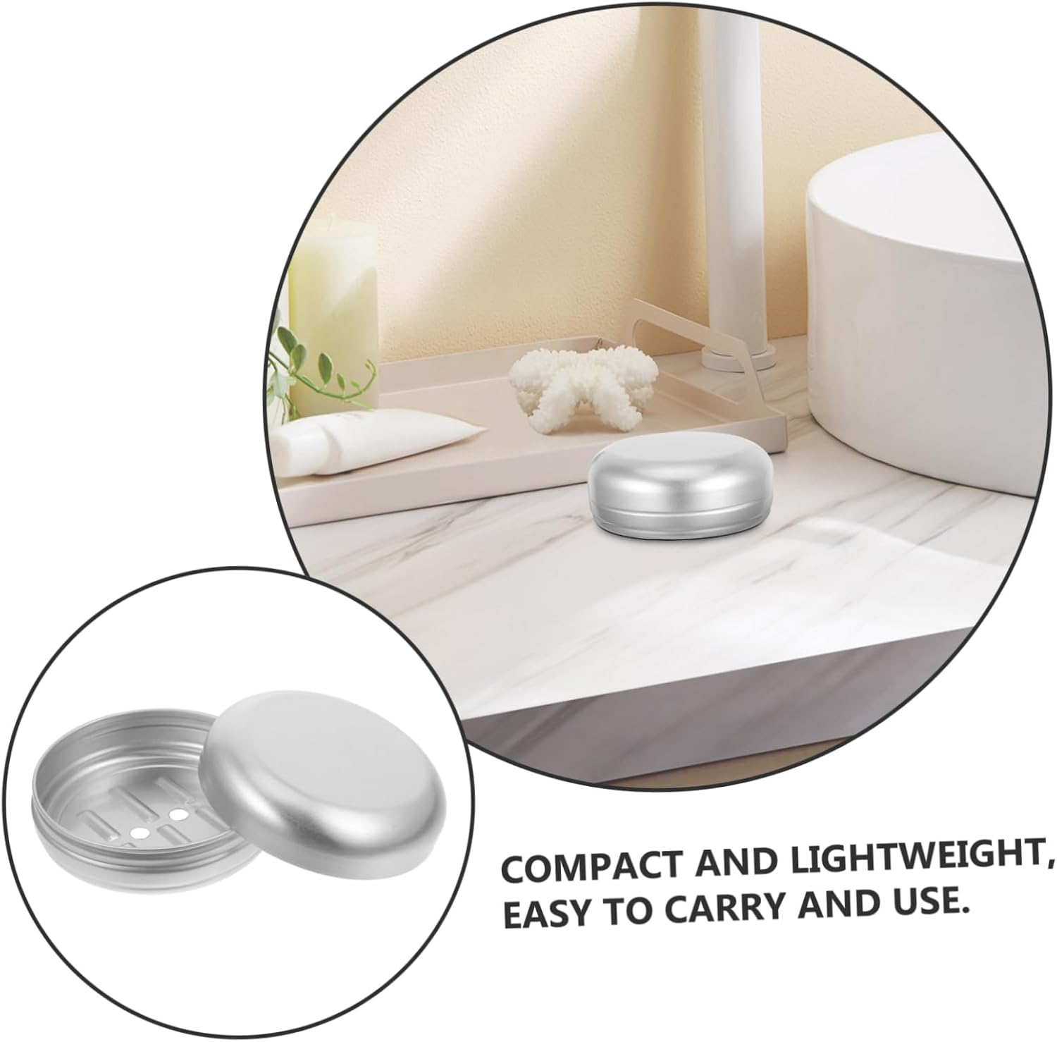 2pcs Travel Soap Dish Holder Leakproof Soap Case with Lid