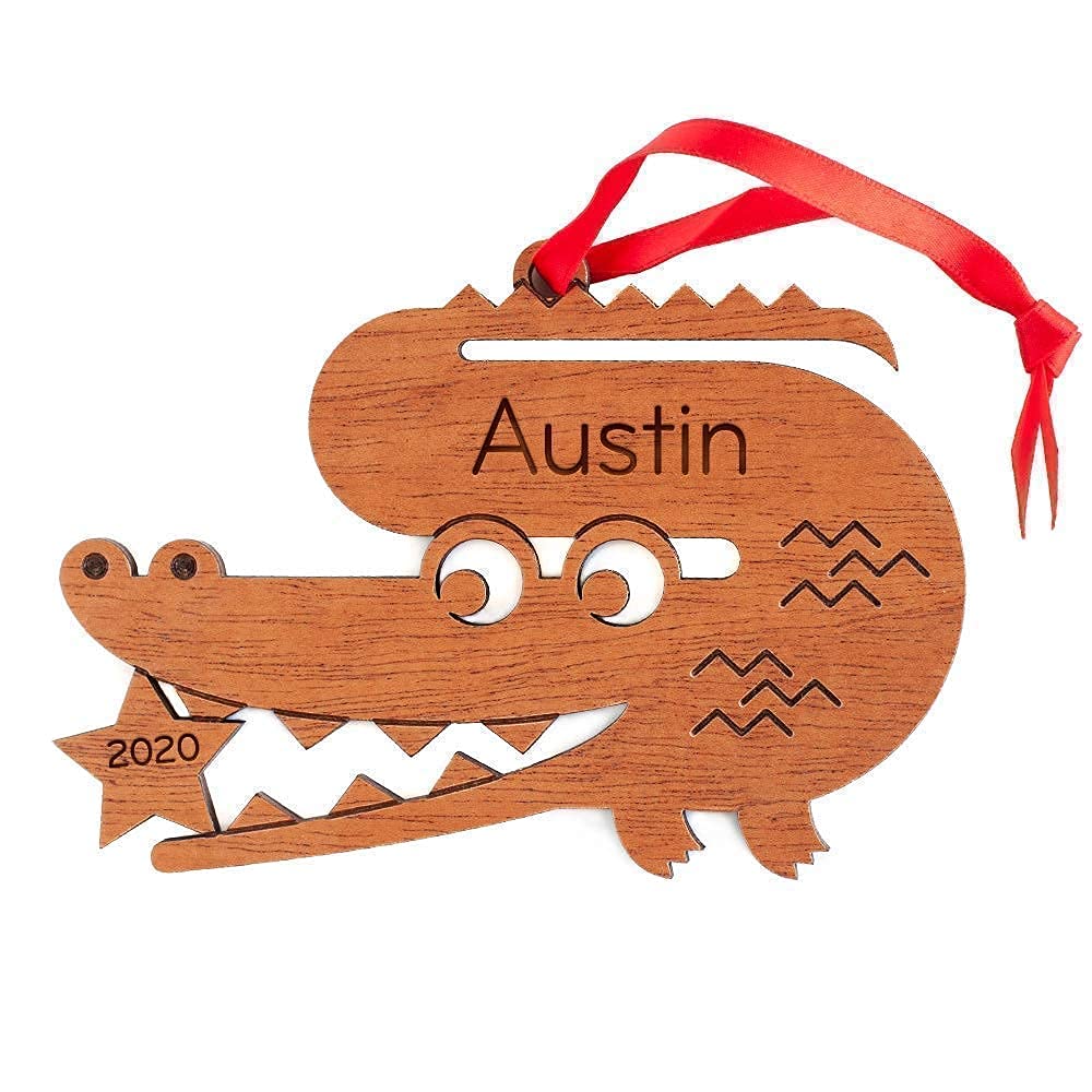 Personalized Babys First Christmas 2024 Wood Ornament