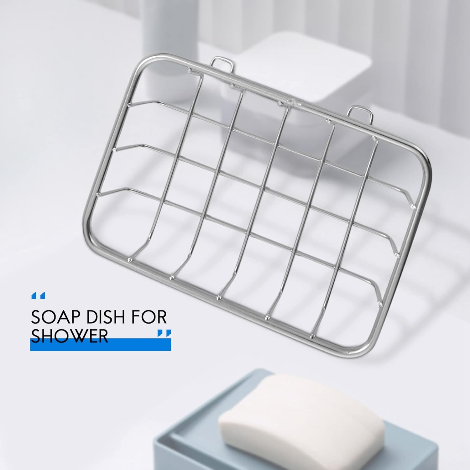 Bloepum Soap Dish with Strong Adhesive for Bathroom and Kitchen Use