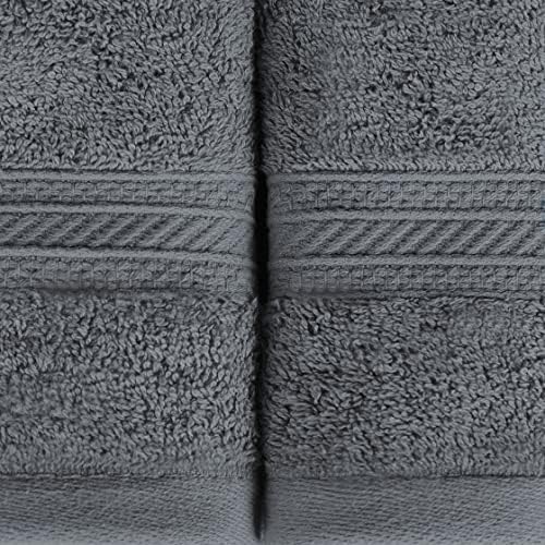 Superior 8-Piece Cotton Towel Set - Grey