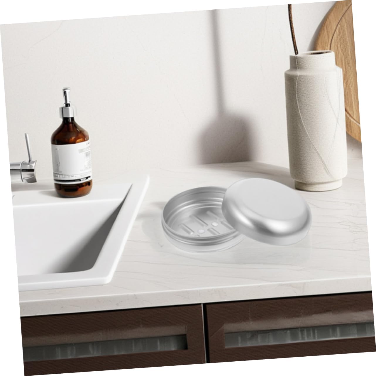 HEALEEP Portable Aluminum Soap Holder with Drainage Hole 1