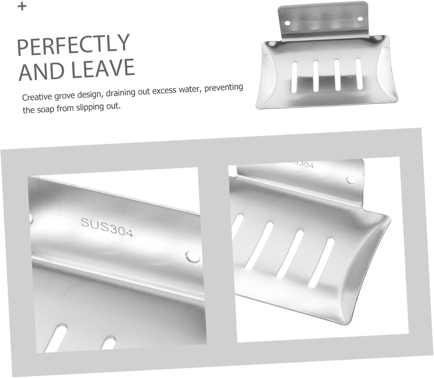CONGARTENO Punch Wall Mount Soap Dish Silver Finish