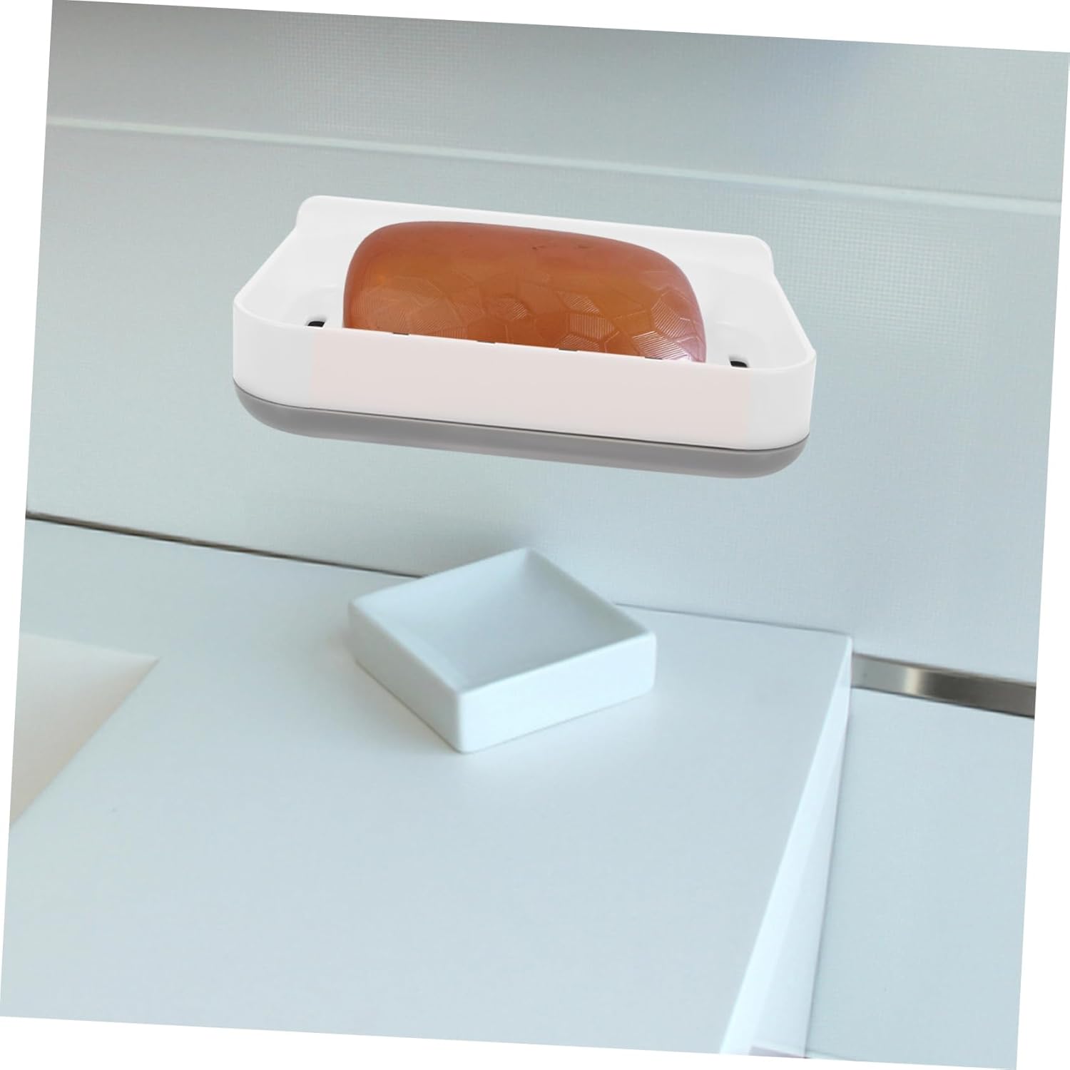 LIFKOME Diatomite Soap Dish Wall-Mounted Sturdy Holder