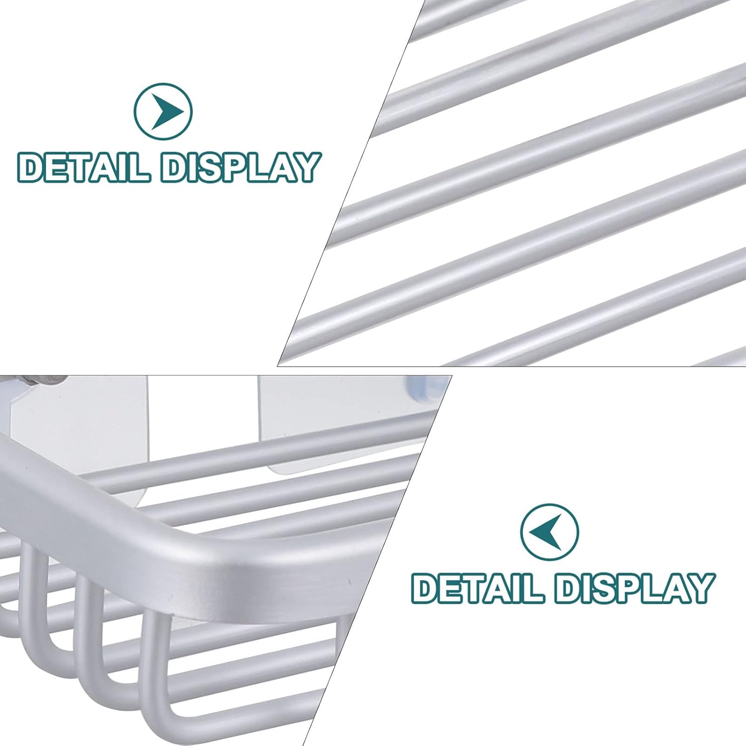 UTHCLO 1set Self-Draining Aluminum Soap Holder