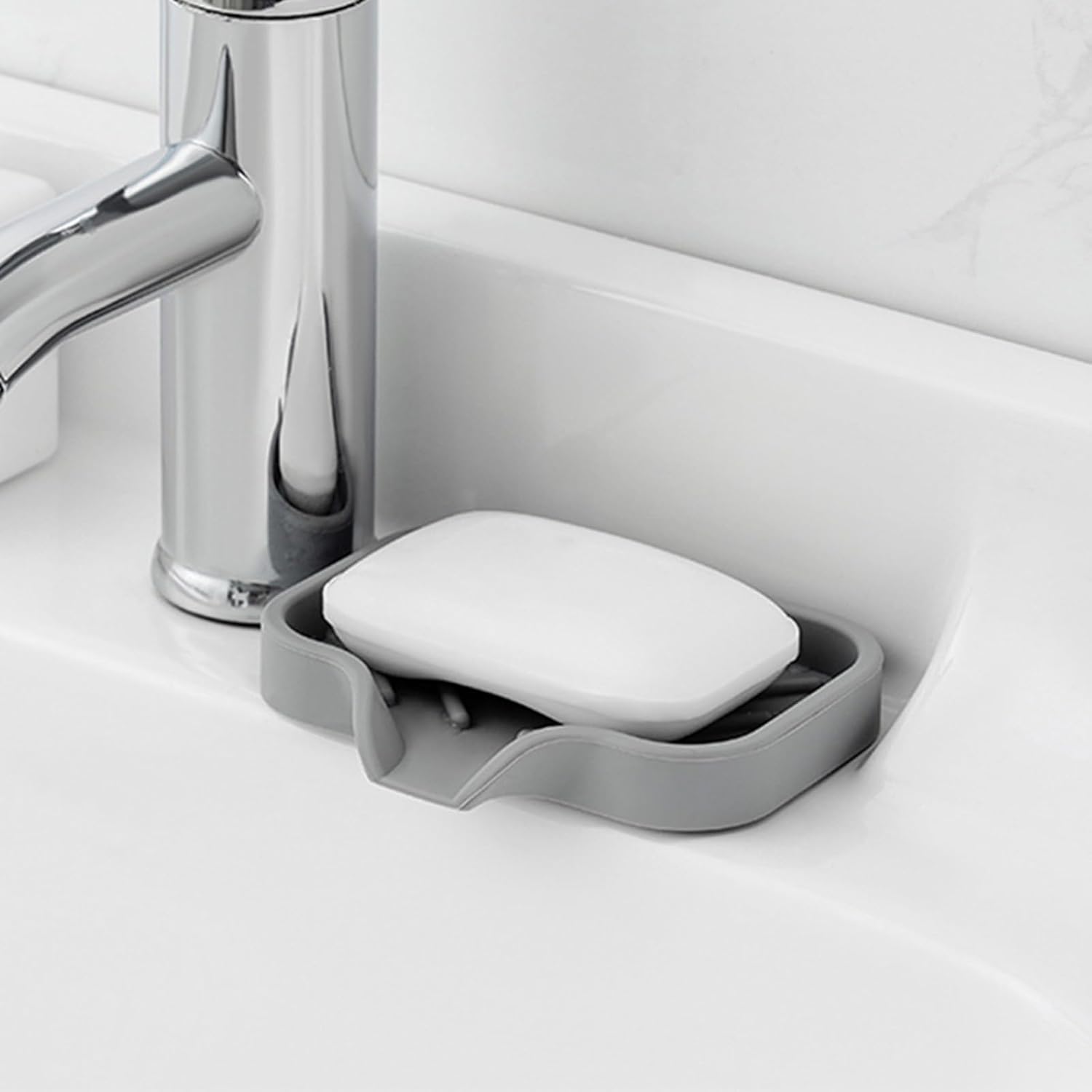 ZMYING Portable Silicone Soap Tray for Bathroom and Travel