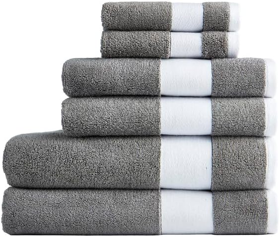 Lacoste Sport Stripe Cotton 6-Piece Luxury Towel Set