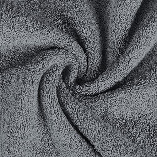 Superior 8-Piece Cotton Towel Set - Grey