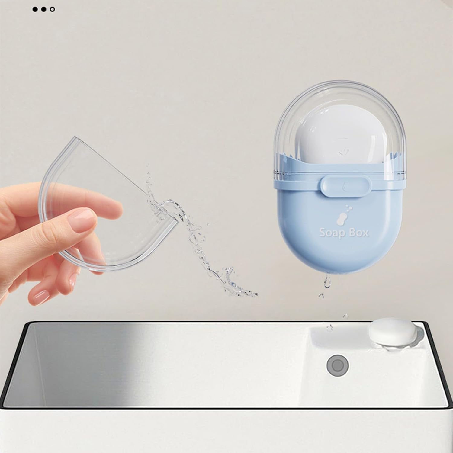Bar Soap Travel Case with Lid and Draining Layer