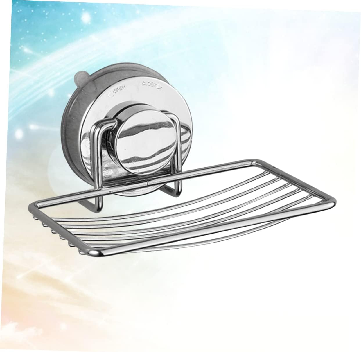 Modern Stainless Steel Soap Holder Suction Cup Wall Mount