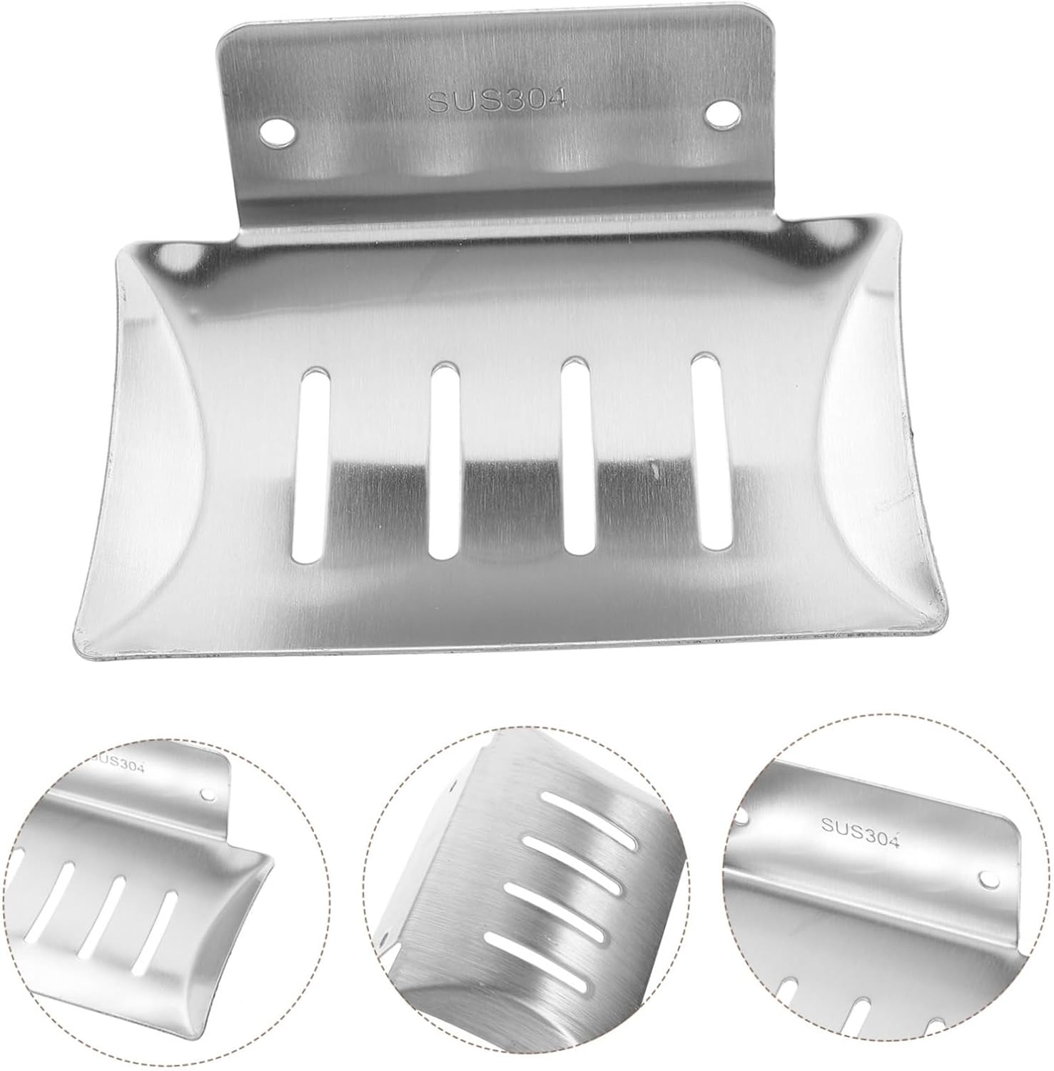COSMEVIVI Punch Design Soap Dish Holder No Drilling