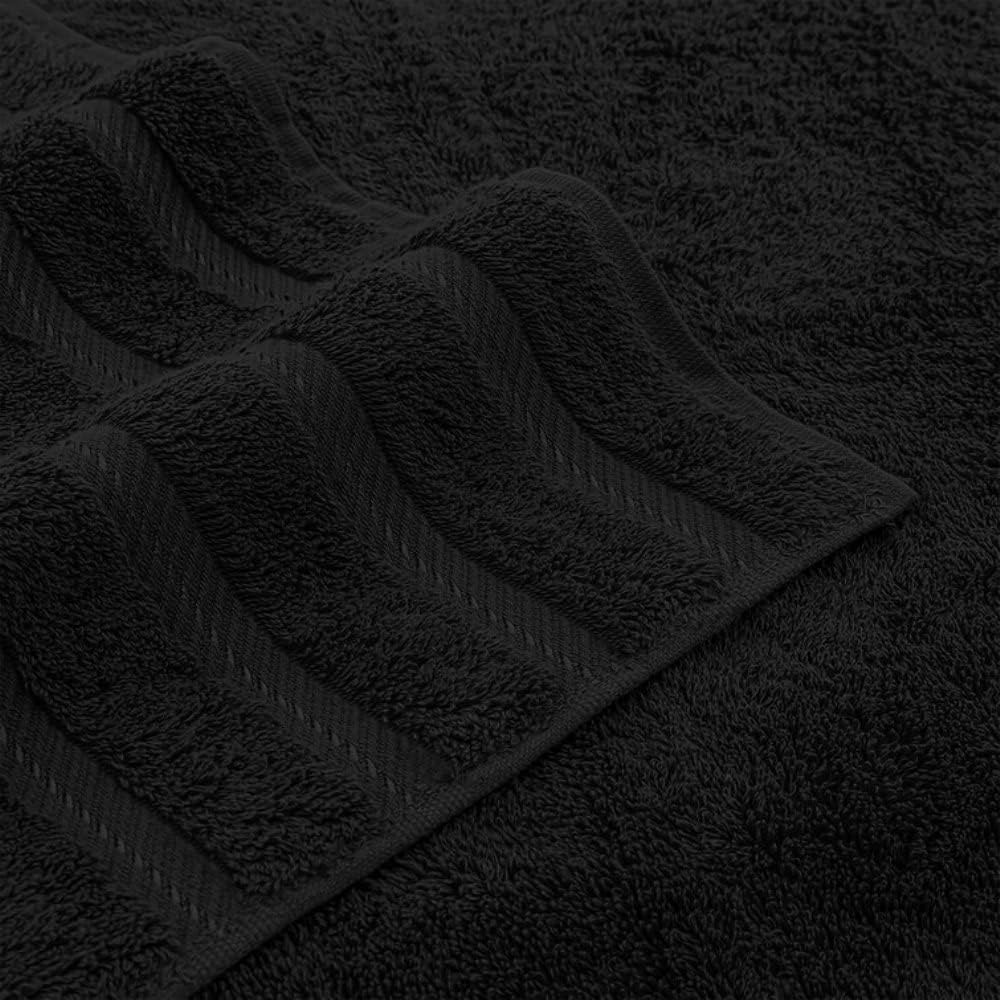 TRP 4 Piece Lightweight Black Beach Towel Set 1